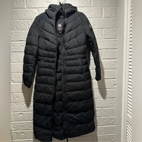 New Canada Goose Clair Long Coat Black Label Size Large - Picture 3 of 10